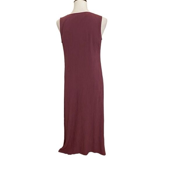 Soft Surroundings Mauve Katriene Sleeveless Crinkle Maxi Dress Small - Picture 3 of 6